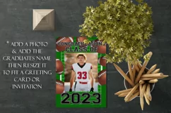 Football Class of 2023 Graduation Garden Flag Sublimation Product Image 4