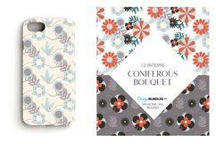 Coniferous Bouquet Digital Paper, Vector Patterns Product Image 4