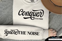 Conquer With Poise Sleeve SVG, Self Confidence SVG Design Product Image 1