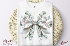 Vintage white coquette bow tie clipart transparent PNG Product Image 1