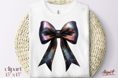 Coquette bow tie PNG, bow tie black clipart, celestial PNG Product Image 1