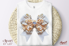 Lace vintage white coquette bow tie clipart, retro clipart P Product Image 1