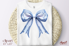 Chinoiserie coquette bow tie clipart, vintage T-shirt design Product Image 1