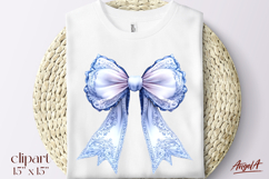 Chinoiserie coquette bow tie clipart, vintage T-shirt design Product Image 1