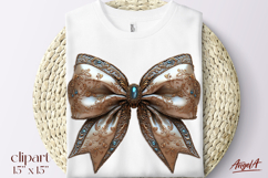 Lace vintage brown coquette bow tie clipart, retro clipart Product Image 1