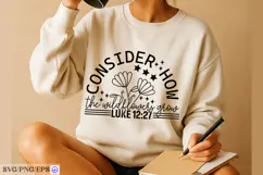 Consider How The Wildflowers Grow SVG PNG T-shirt Product Image 5