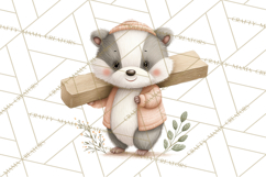 Construction Animals Clipart, Cute Critters, PNG Clip Art Product Image 5