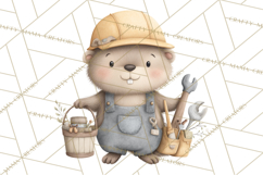 Construction Animals Clipart, Cute Critters, PNG Clip Art Product Image 4