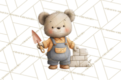 Construction Animals Clipart, Cute Critters, PNG Clip Art Product Image 4