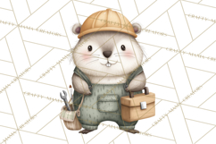 Construction Animals Clipart, Cute Critters, PNG Clip Art Product Image 4