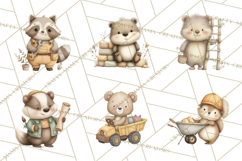 Construction Animals Clipart, Cute Critters, PNG Clip Art Product Image 3
