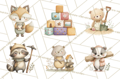 Construction Animals Clipart, Cute Critters, PNG Clip Art Product Image 7