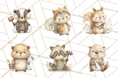 Construction Animals Clipart, Cute Critters, PNG Clip Art Product Image 5