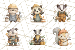 Construction Animals Clipart, Cute Critters, PNG Clip Art Product Image 6
