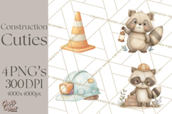 Construction Animals Clipart, Cute Critters, PNG Clip Art Product Image 1