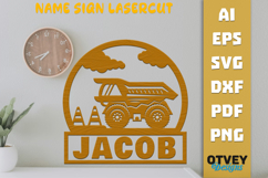 Construction Name Sign Lasercut BUNDLES Product Image 2