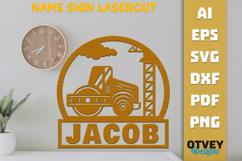 Construction Name Sign Lasercut Product Image 1