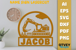 Construction Name Sign Lasercut Product Image 1