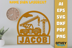 Construction Name Sign Lasercut Product Image 1