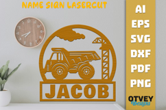 Construction Name Sign Lasercut Product Image 1
