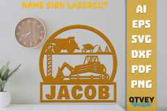 Construction Name Sign Lasercut Product Image 1