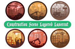 Construction Scene Layered Lasercut BUNDLES Product Image 1