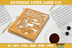 Construction Notebook Cover Laser Cut | Wooden Notebook Product Image 1