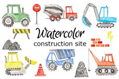 WATERCOLOR CLIPART construction site Product Image 1