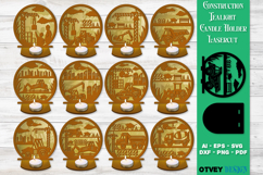 Construction Tealight Candle Holder Lasercut BUNDLES Product Image 1