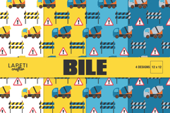 kids vehicle digital paper construction trucks