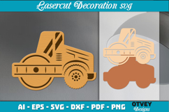 Construction Truck Lasercut Decoration SVG Product Image 1