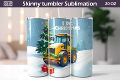 Christmas Tractor Tumbler | I Dig Christmas Sublimation Product Image 1