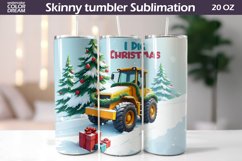 Christmas Tractor Tumbler | I Dig Christmas Sublimation Product Image 1