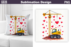 Valentine Truck | Construction Crane Pillow Design Product Image 1