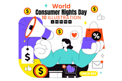 10 World Consumer Rights Day Illustration Product Image 1
