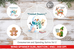 Wind Spinner Consumerism and Spending Satire Quotes Product Image 1
