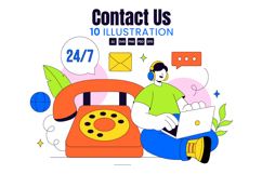 10 Contact Us Illustration Product Image 1