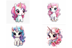 36 Cute Unicorn Illustrations Kawaii Rainbow Sticker Ideas Product Image 10