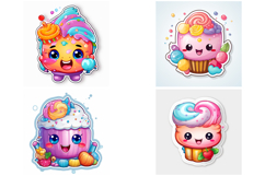 32 Kawaii Cake Sticker Idea Logo Illustration Designs Product Image 2