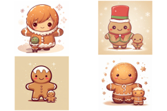 44 Gingerbread People Festive Christmas Character JPG Product Image 2