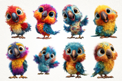 Cute Parrot Clipart Bundle 28 PNG Animals Clipart Product Image 2