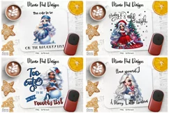 Christmas Funny Quotes|Cute Winter Girl Mouse Pad Design Product Image 1