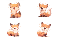 35 Kawaii Fox Sticker Idea Illustration Designs JPG Cute Product Image 9