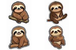 Sloth Kawaii Sticker Idea Logo Cute Designs JPG Product Image 2