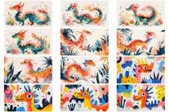 80 Cartoon Dragon Illustrations for Children JPG Product Image 2