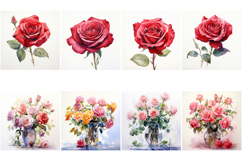 100 Vintage Roses Illustration Wedding Flowers Collection Product Image 6