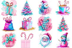Pastel Cozy Cute Merry Christmas Mug Sublimation Bundle Product Image 3