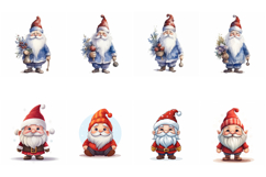 65 Christmas Gnomes Illustration Clip Art Collection Product Image 3