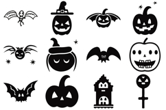 120 Halloween Logo ClipArt Design Collection SVG Gothic Product Image 5