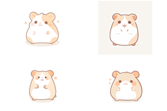 20 Kawaii Hamster Illustration Sticker Idea Design Cute Pets Product Image 2
